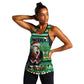 Nigeria Christmas Women Racerback Tank Eagle Santa - African Pattern