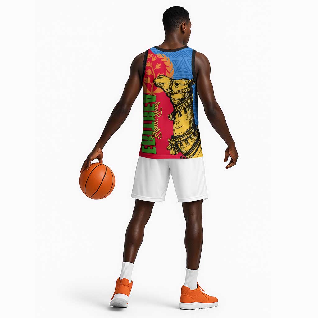 Eritrea Independence Day 2024 Basketball Jersey Eritrean Camel African Pattern - African Pride