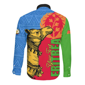 Eritrea Independence Day 2024 Long Sleeve Button Shirt Eritrean Camel African Pattern