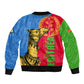 Eritrea Independence Day 2024 Sleeve Zip Bomber Jacket Eritrean Camel African Pattern