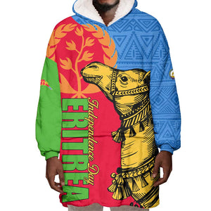 Eritrea Independence Day 2024 Wearable Blanket Hoodie Eritrean Camel African Pattern