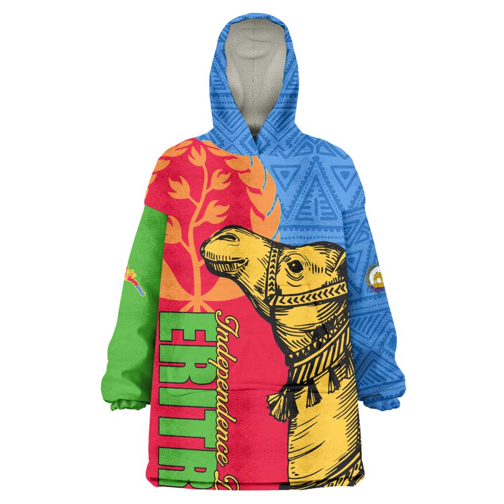 Eritrea Independence Day 2024 Wearable Blanket Hoodie Eritrean Camel African Pattern