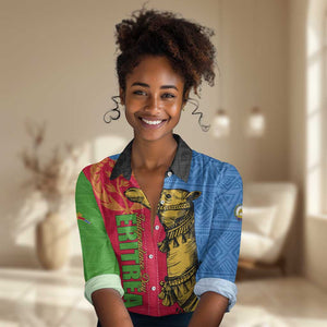 Eritrea Independence Day 2024 Women Casual Shirt Eritrean Camel African Pattern LT01