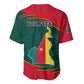 Personalized Cameroon Baseball Jersey with Cameroun Coat of Arms and African Pattern