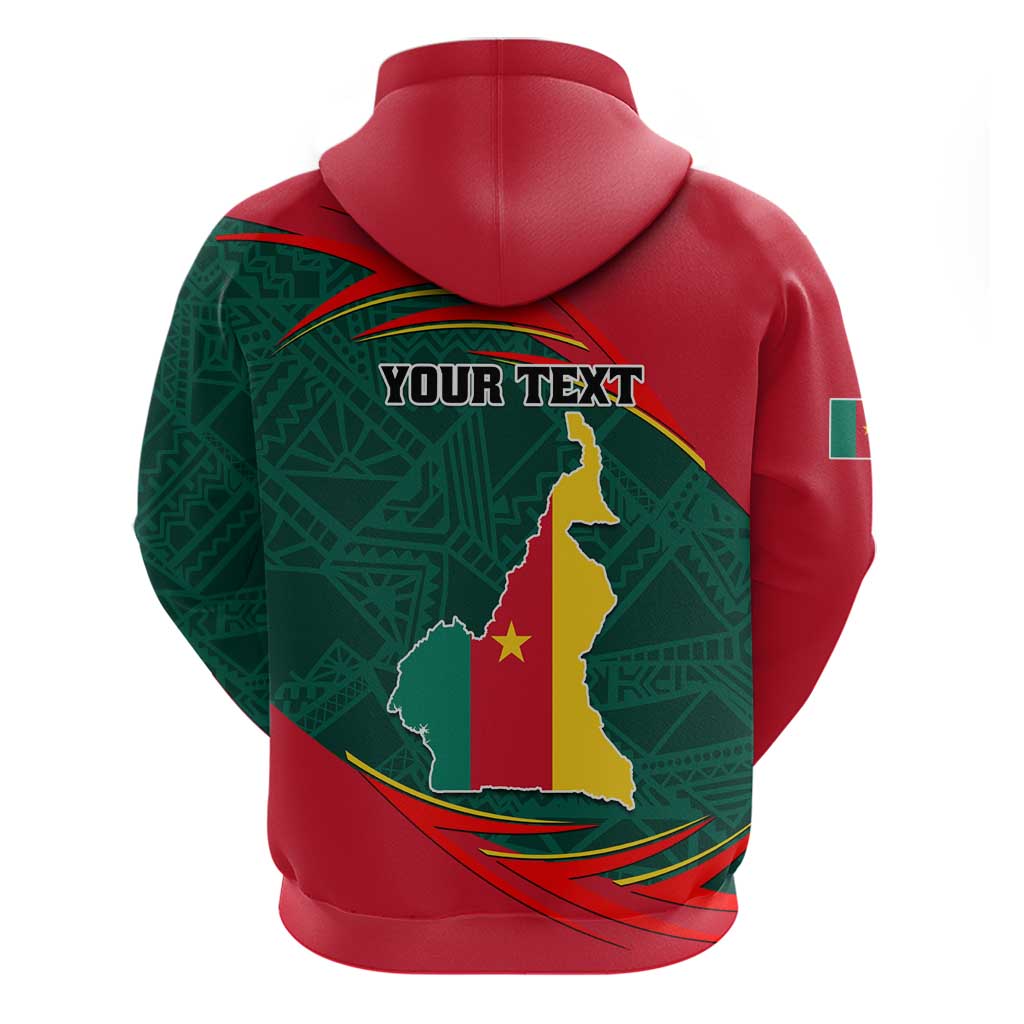 Personalized Cameroon Hoodie with Cameroun Coat of Arms and African Pattern