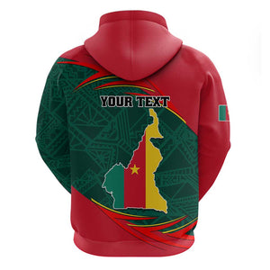 Personalized Cameroon Hoodie with Cameroun Coat of Arms and African Pattern