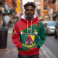 Personalized Cameroon Hoodie with Cameroun Coat of Arms and African Pattern