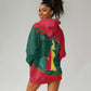 Personalized Cameroon Hoodie Dress with Cameroun Coat of Arms and African Pattern