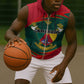 Personalized Cameroon Sleeveless Zip Hoodie with Cameroun Coat of Arms and African Pattern - African Pride