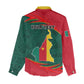 Personalized Cameroon Women Casual Shirt with Cameroun Coat of Arms and African Pattern LT01