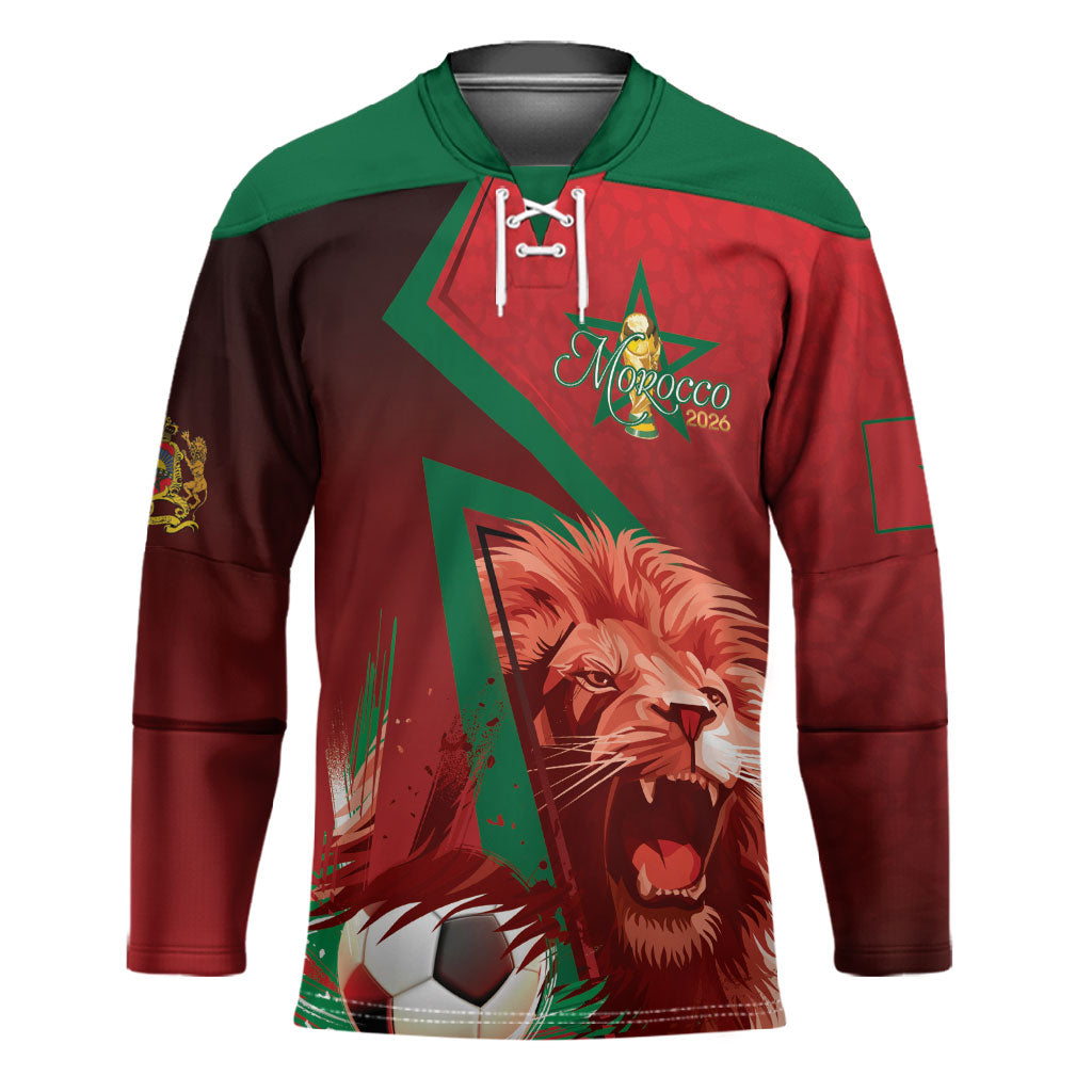 Custom Morocco 2026 World Football Hockey Jersey Together for One Goal Champions