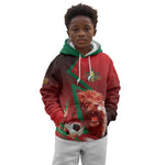Custom Morocco 2026 World Football Kid Hoodie Together for One Goal Champions