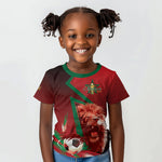 Custom Morocco 2026 World Football Kid T shirt Together for One Goal Champions