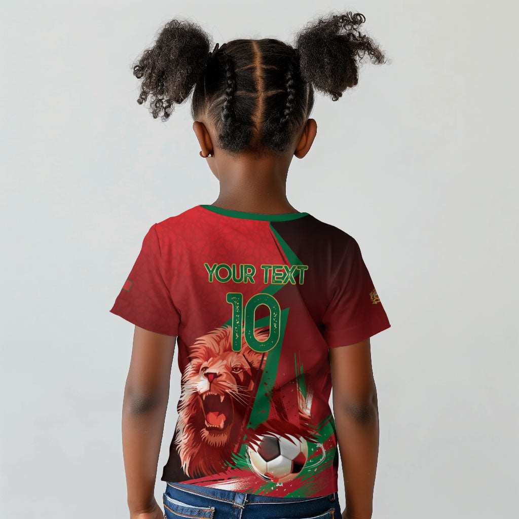 Custom Morocco 2026 World Football Kid T shirt Together for One Goal Champions