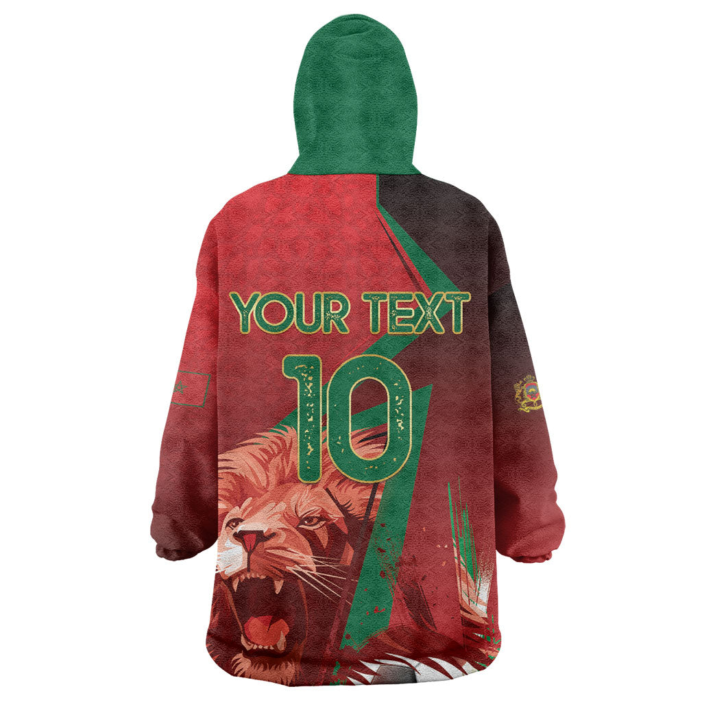 Custom Morocco 2026 World Football Kid Wearable Blanket Hoodie Together for One Goal Champions