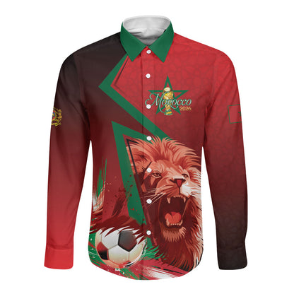 Custom Morocco 2026 World Football Long Sleeve Button Shirt Together for One Goal Champions