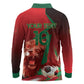 Custom Morocco 2026 World Football Long Sleeve Polo Shirt Together for One Goal Champions