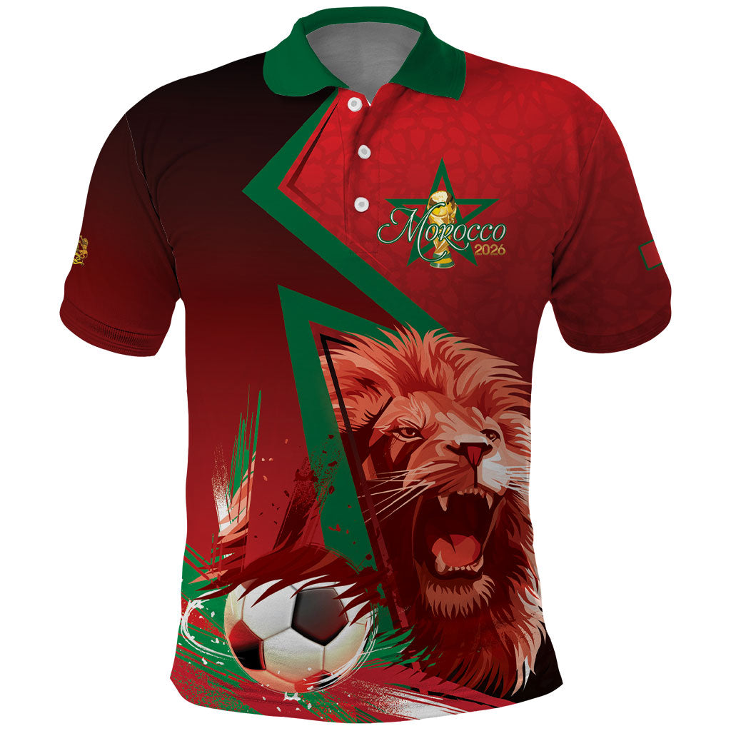 Custom Morocco 2026 World Football Polo Shirt Together for One Goal Champions