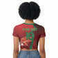 Custom Morocco 2026 World Football Raglan Cropped T shirt Together for One Goal Champions