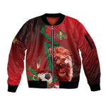 Custom Morocco 2026 World Football Sleeve Zip Bomber Jacket Together for One Goal Champions