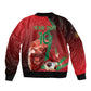 Custom Morocco 2026 World Football Sleeve Zip Bomber Jacket Together for One Goal Champions