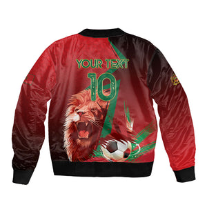 Custom Morocco 2026 World Football Sleeve Zip Bomber Jacket Together for One Goal Champions