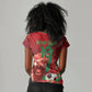 Custom Morocco 2026 World Football Women V-Neck T-Shirt Together for One Goal Champions