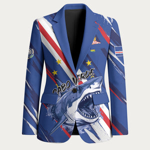Custom World Football 2026 Cabo Verde Blazer Tubaroes Azuis Victory