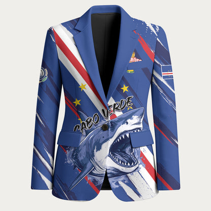 Custom World Football 2026 Cabo Verde Blazer Tubaroes Azuis Victory