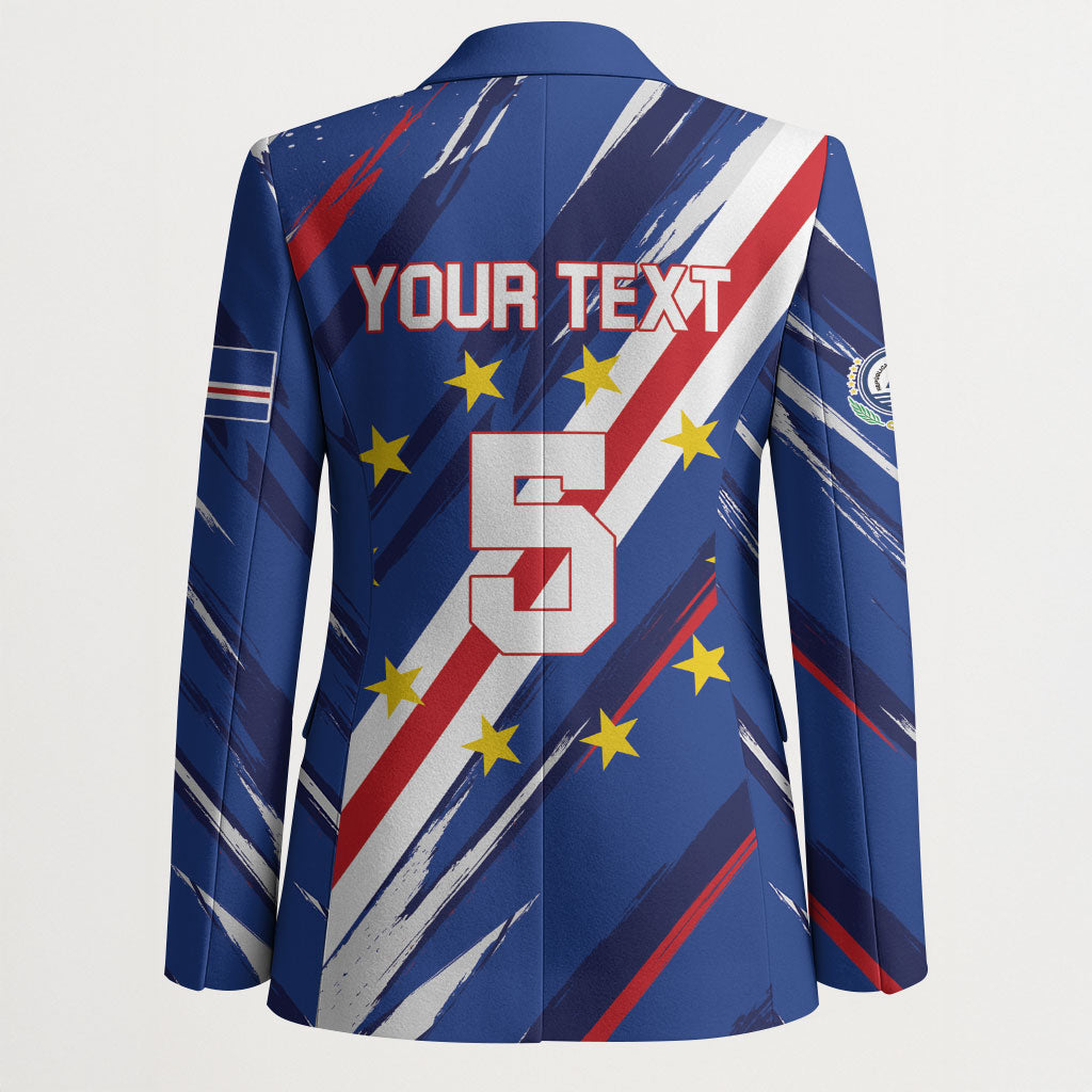 Custom World Football 2026 Cabo Verde Blazer Tubaroes Azuis Victory