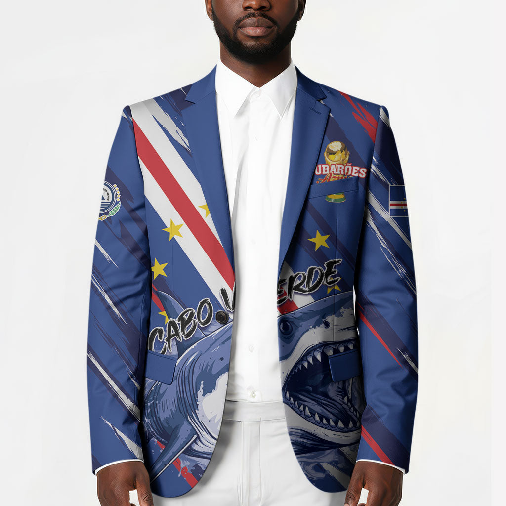 Custom World Football 2026 Cabo Verde Blazer Tubaroes Azuis Victory