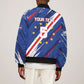 Custom World Football 2026 Cabo Verde Bomber Jacket Tubaroes Azuis Victory