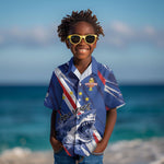 Custom World Football 2026 Cabo Verde Kid Hawaiian Shirt Tubaroes Azuis Victory