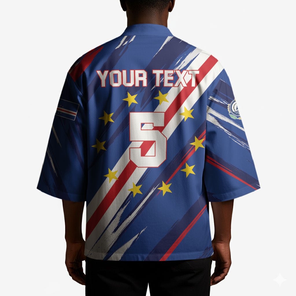 Custom World Football 2026 Cabo Verde Kimono Tubaroes Azuis Victory