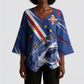 Custom World Football 2026 Cabo Verde Kimono Sleeve Blouse Tubaroes Azuis Victory