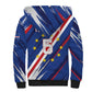 Custom World Football 2026 Cabo Verde Sherpa Hoodie Tubaroes Azuis Victory