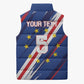Custom World Football 2026 Cabo Verde Sleeveless Puffer Jacket Tubaroes Azuis Victory