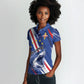 Custom World Football 2026 Cabo Verde Women Polo Shirt Tubaroes Azuis Victory