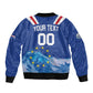 Custom Cape Verde Football 2026 Blue Shark Bomber Jacket Go Champions