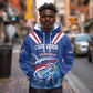 Custom Cape Verde Football 2026 Blue Shark Hoodie Go Champions