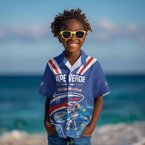 Custom Cape Verde Football 2026 Blue Shark Kid Hawaiian Shirt Go Champions