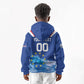 Custom Cape Verde Football 2026 Blue Shark Kid Hoodie Go Champions