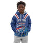 Custom Cape Verde Football 2026 Blue Shark Kid Hoodie Go Champions