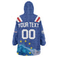 Custom Cape Verde Football 2026 Blue Shark Kid Wearable Blanket Hoodie Go Champions