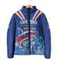 Custom Cape Verde Football 2026 Blue Shark Padded Jacket Go Champions