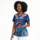 Custom Cape Verde Football 2026 Blue Shark Scrub Top Go Champions