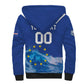 Custom Cape Verde Football 2026 Blue Shark Sherpa Hoodie Go Champions