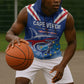 Custom Cape Verde Football 2026 Blue Shark Sleeveless Hoodie Go Champions