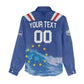 Custom Cape Verde Football 2026 Blue Shark Women Casual Shirt Go Champions