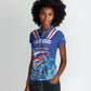 Custom Cape Verde Football 2026 Blue Shark Women Polo Shirt Go Champions